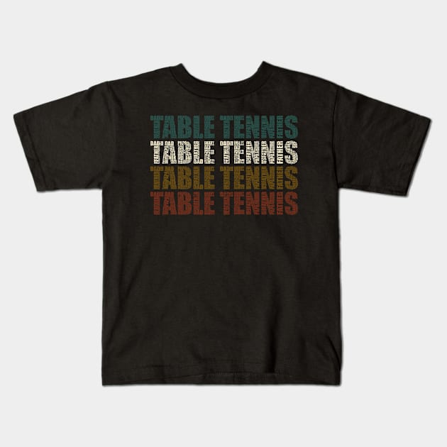 Table Tennis Dad - Funny Sports Lovers Gift For Papa Kids T-Shirt by DnB